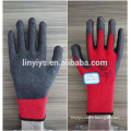 thin 10 gauge cotton glove core latex coated waterproof work gloves with wrinkle